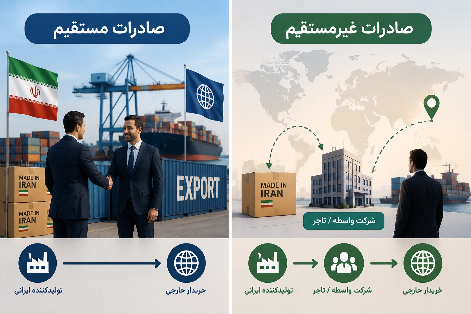 صادرت مستقیم و غیر مستقیم