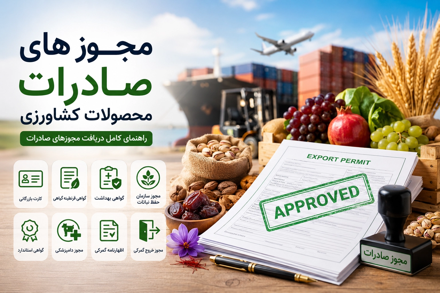 مجوز صادرات محصولات کشاورزی