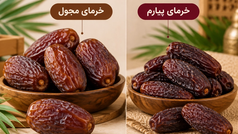 تفاوت خرمای مجول و پیارم